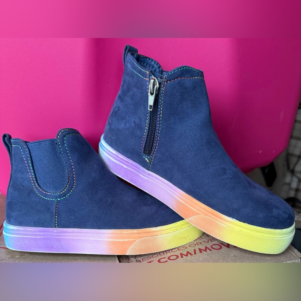 Lands' End Multicolor suede Booties Girls size 2